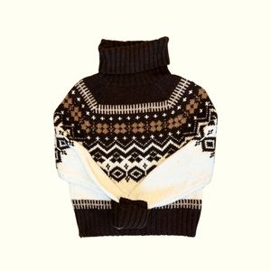 Sweater- Brown, White